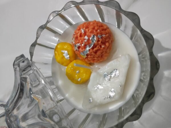 Mithai Bowl Candle with Iranian Kesar Fragrance – Luxury Aromatic Candle